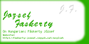 jozsef faskerty business card