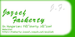 jozsef faskerty business card